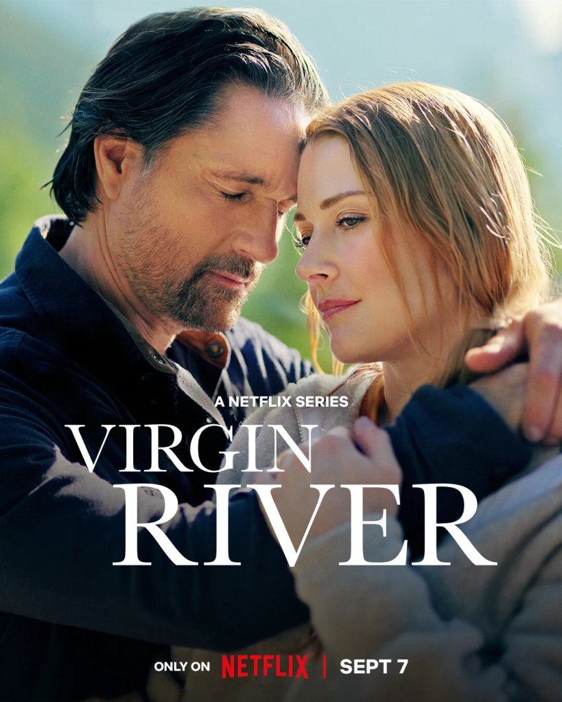 Affiche de Virgin River - un homme et une femme enlacés